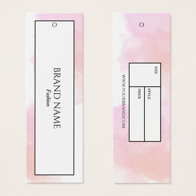 Märkre för vattenfärgsförslutning | Vit svart Litet Visitkort (Framsida & baksida)