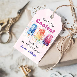 Märkre för vattenfärgspopsicle Birthday Gift Presentetikett