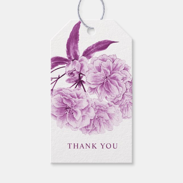 märkre för vattenfärgspresentation för blommarnas  presentetikett (Framsidan)