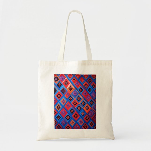 Märkre för Vibrant Diamond Tote Bag: #ToteBag #VI Tygkasse (Framsidan)
