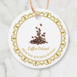 Märkre för vintage Homemade Coffee Extract  Gåvor Etiketter