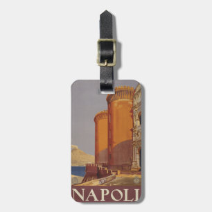 Märkre för vintageNapoli (Naples) beställnings- Bagagebricka