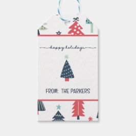 Märkre för vinterblått Helgdag Presentetikett