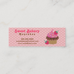 Märkre för visitkortar för jordgubbemuffin mini visitkort