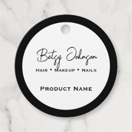 Märkre för vit och svart elegant gåvor etiketter