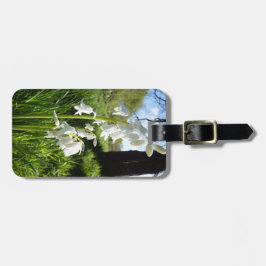 Märkre för vitblåklockabagage bagagebricka