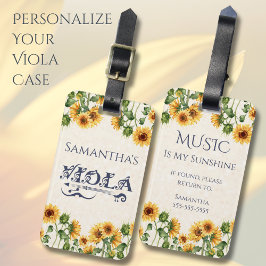 Märkre för Whimsical Sunros Viola Instrument Bagagebricka