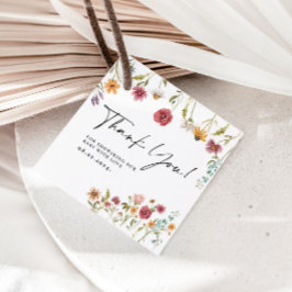 Märkre för Wildblommes Tack Baby Shower Gift Gåvor Etiketter