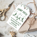 Märkre från Camp Bachelorette Party Gift Presentetikett<br><div class="desc">Märkre från Camp Bachelorette Party Gift</div>