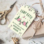 Märkre från Camp Bachelorette Party Gift Presentetikett<br><div class="desc">Märkre från Camp Bachelorette Party Gift</div>