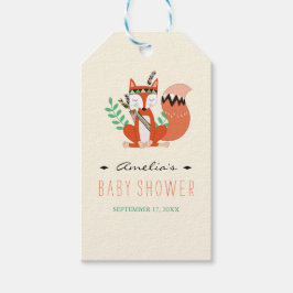 Märkre från stamskotland Fox Baby Shower Gift Presentetikett