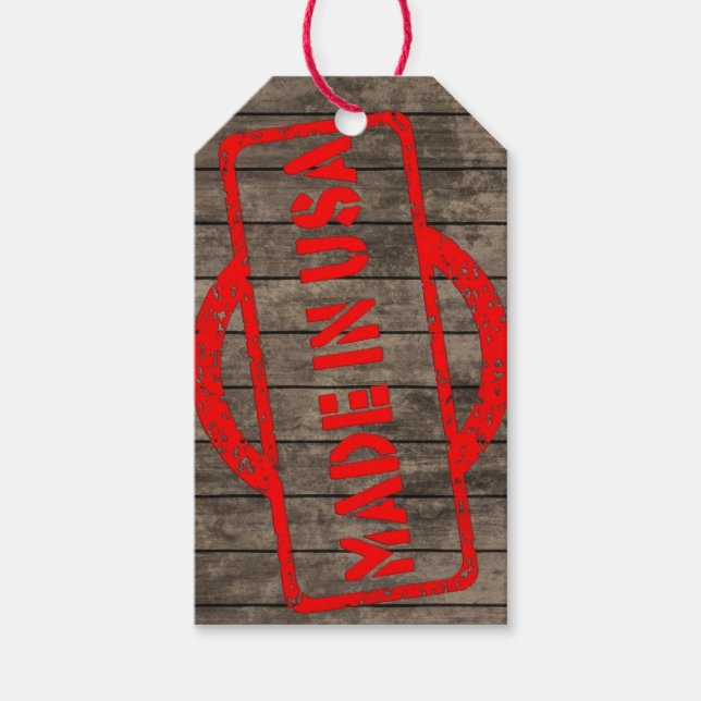 märkre gjord på usa presentetikett (Framsidan)