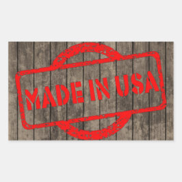 märkre gjord på usa rektangulärt klistermärke