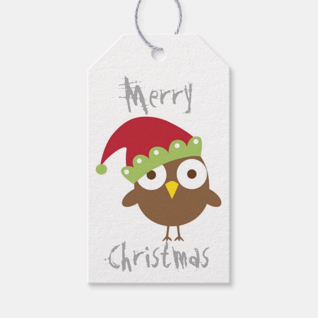 Märkre - God jul Bird Presentetikett (Framsidan)