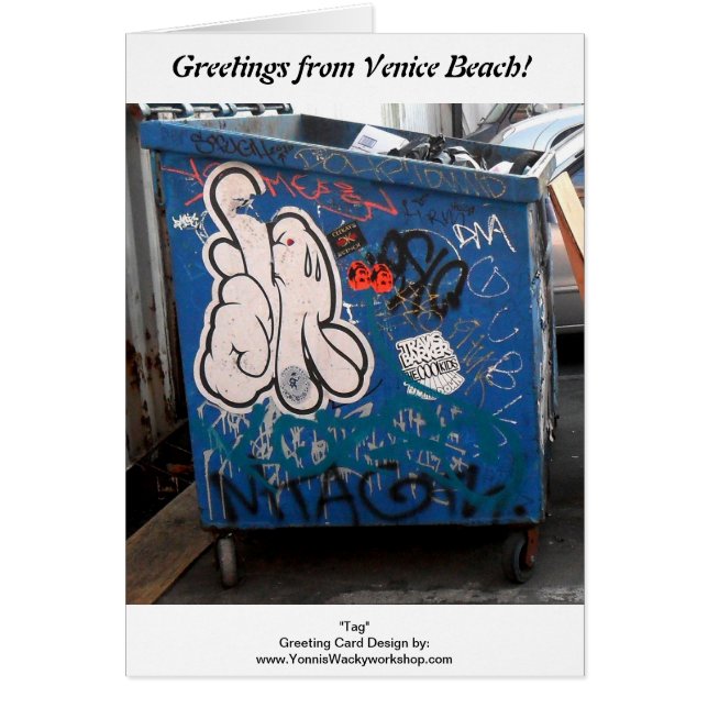 "Märkre" Graffiti Hälsningskort (Framsidan)