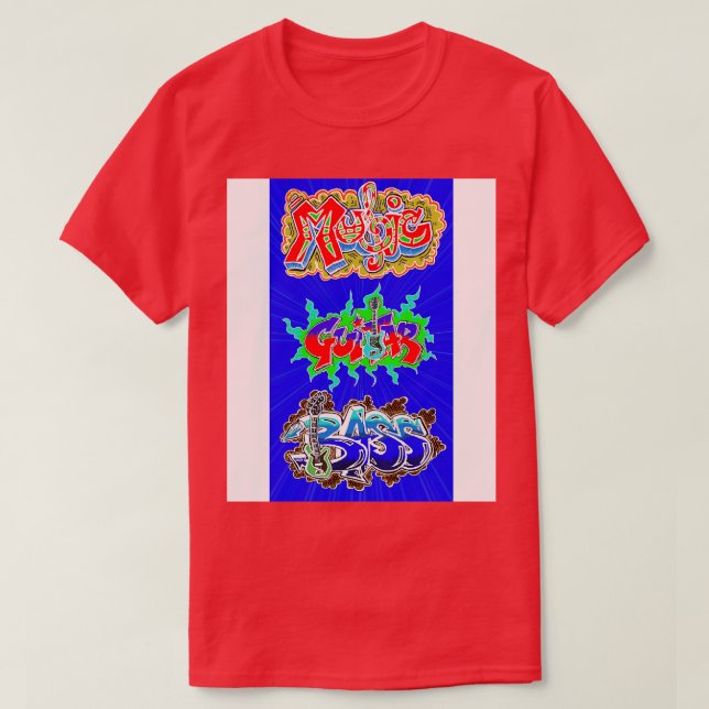 Märkre Graffiti Music Art 1 T Shirt (Design framsida)