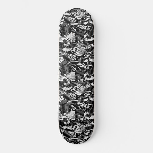 Märkre Grafit Patterni Skateboard (Framsida)