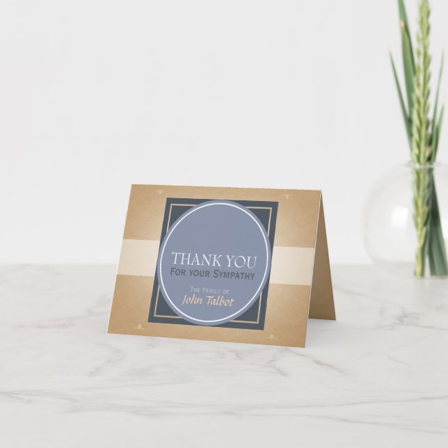 Märkre i Blue Grått Circle Square (blått  i cirkel Tack Kort (Framsida)