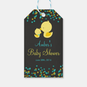 Märkre i Chalkboard Rubber Anka Baby Shower Gift Presentetikett