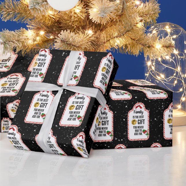 Märkre i Family Jul Candy cane Gift Presentpapper (Helgdagar)