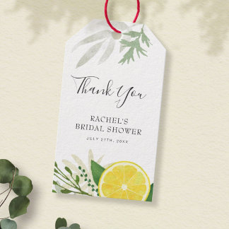 Märkre i färsk Lemon Tack Gift Presentetikett