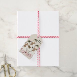 Märkre i julen Snögubbe Gift Presentetikett