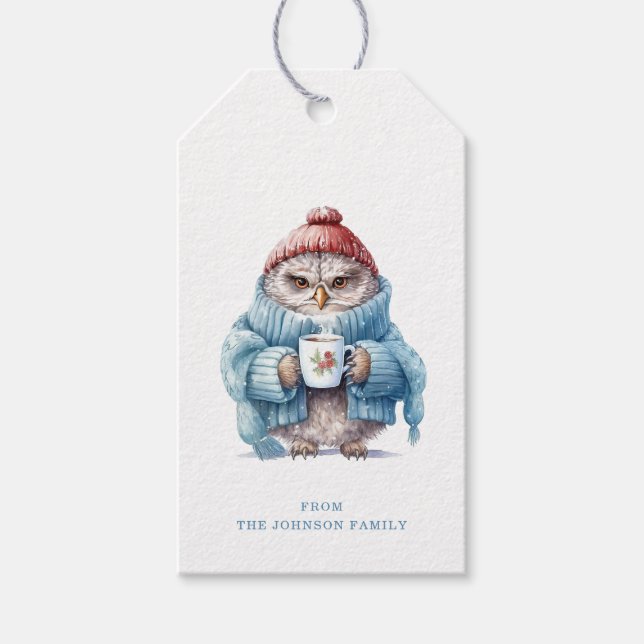 Märkre i julen Uggla Gift Presentetikett (Framsidan)