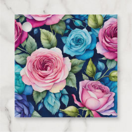 Märkre i konstverket Garden Flowers Art Gift Gåvor Etiketter