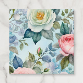 Märkre i konstverket Garden Flowers Art Gift Gåvor Etiketter