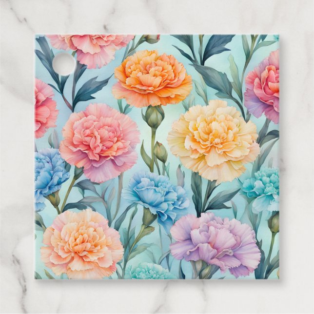 Märkre i konstverket Garden Flowers Art Gift Gåvor Etiketter (Framsida)