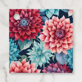 Märkre i konstverket Garden Flowers Art Gift Gåvor Etiketter