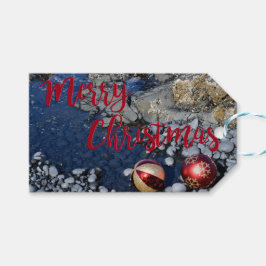 Märkre i kustnära God jul Gift Presentetikett