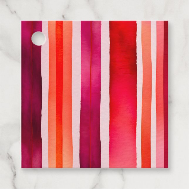 Märkre i Rand Gift med färgämnen Gåvor Etiketter (Framsida)