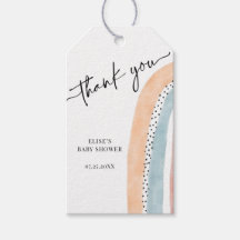 Märkre i Watercolor Rainbow Baby Shower Tack Gift