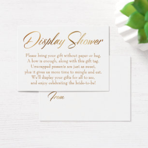 Märkre-kort för Elegant visning Guld Script Gift Visitkort