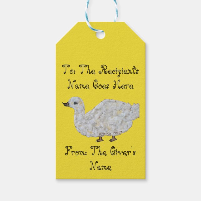 Märkre MATAT i Anpassade Gift-Anka Presentetikett (Framsidan)