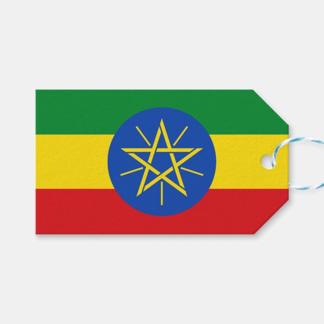 Märkre med Etiopien Presentetikett (Framsidan (Horisontell))