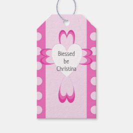 Märkre med färgad gåva - uppsättning med 10 presentetikett