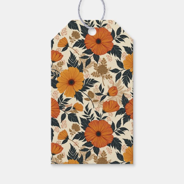 Märkre med fetstilt Blommigt - Geometry Gift Presentetikett (Framsidan)