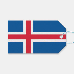 Märkre med Flagga av Island Presentetikett