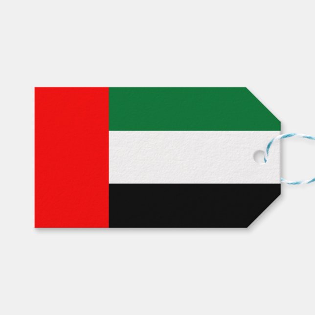Märkre med Flagga av UAE Presentetikett (Framsidan (Horisontell))