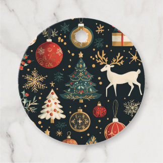 Märkre med julklapp gåvor etiketter