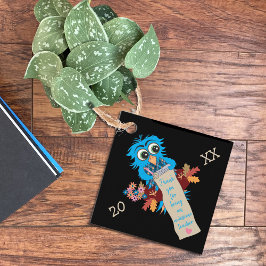 Märkre med Lärargåva med Cute Blue Uggla Gåvor Etiketter