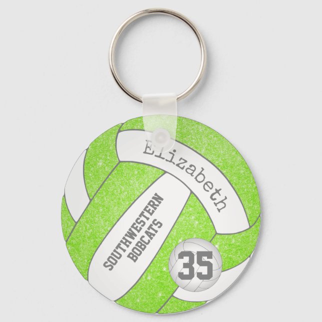 märkre med lime green volleyball bag w player team nyckelring (Framsida)