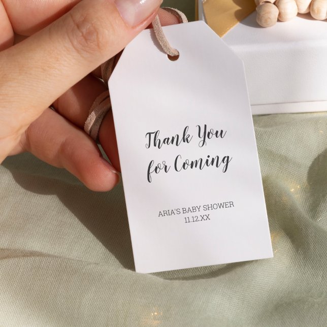 Märkre med minimalistisk favoritskugga för babysko presentetikett (Skapare uppladdad)