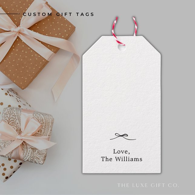 Märkre med minimalistiskt svart bläddringsfack presentetikett (Skapare uppladdad)