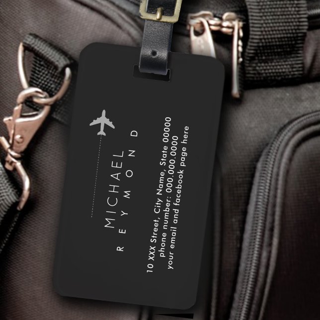 Märkre med resväskor med Namn Bagagebricka (Skapare uppladdad)