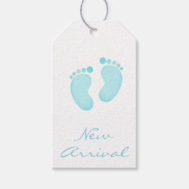 Märkre - ny ankomst (Grönt/blått) Presentetikett