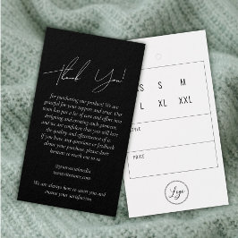 Märkre och Logotyp för Black Business Clothing-Tac Visitkort