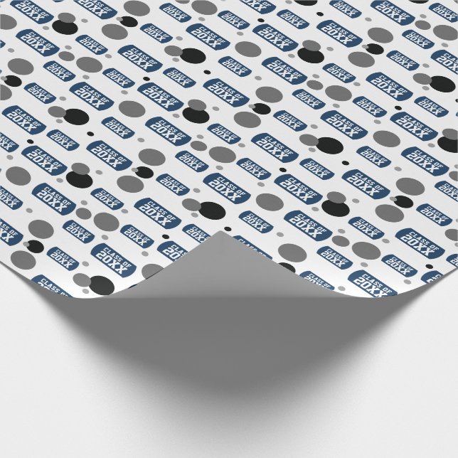 Märkre och prickar, Mönster, för marinblå"klass" a Presentpapper (Hörn)